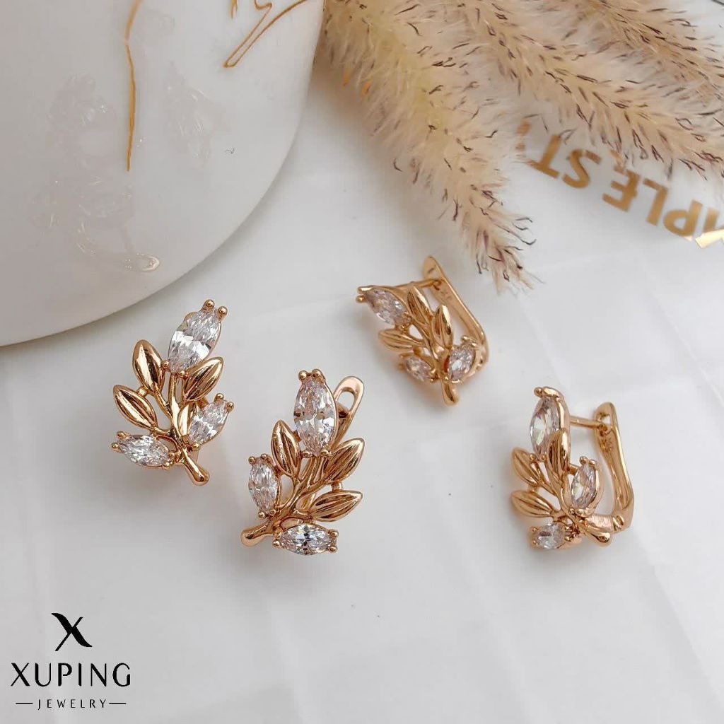 گوشواره گندمی ژوپینگ کد 2574 - خرید آنلاین از گالری آداس